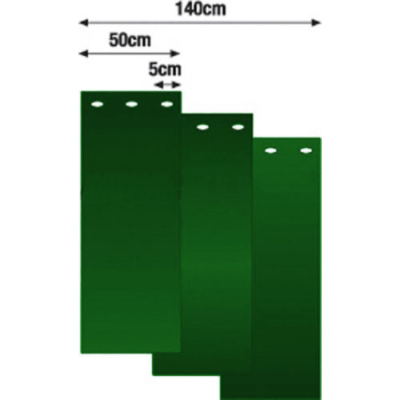 Сварочная полосовая штора 1,8х1,4м (3 шт, тёмно-зелёная, DIN 9), ESAB