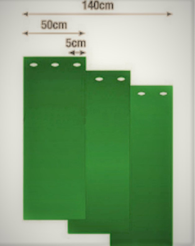 Сварочная полосовая штора 1,8х1,4м (3 шт, зелёная, DIN 6), ESAB